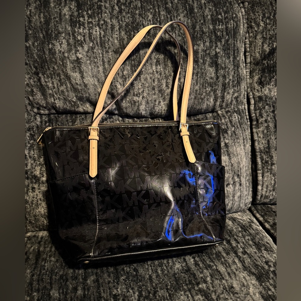 Michael Kors black patent leather